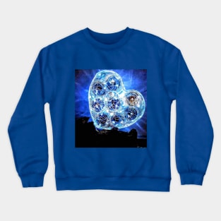 cuore luminoso a led Crewneck Sweatshirt